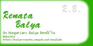 renata balya business card